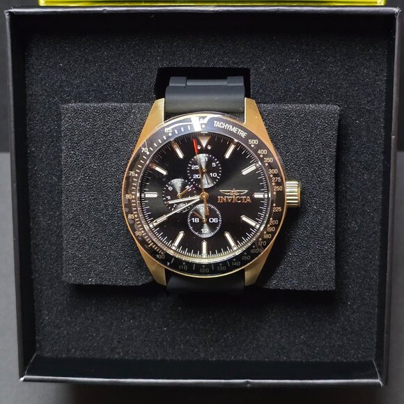 Invicta Aviator Nomad Men's Watch - 45mm, Black (38404) - Black and Gold - Picture 2 of 10